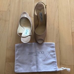 Jimmy Choo Nude Sling Back Heels